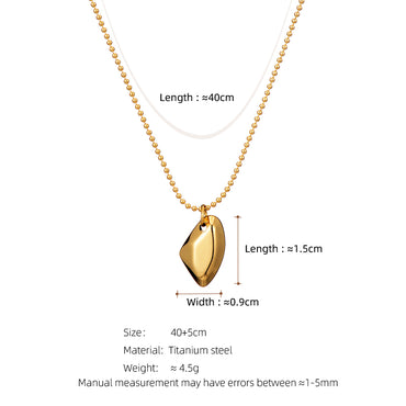 Simple Style Geometric Titanium Steel Plating 18k Gold Plated Pendant Necklace