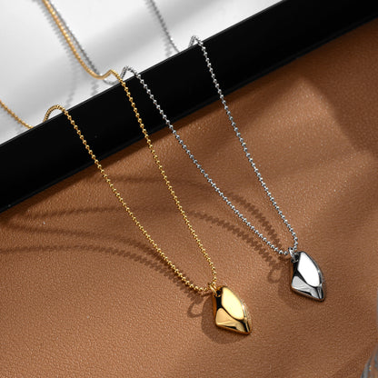 Simple Style Geometric Titanium Steel Plating 18k Gold Plated Pendant Necklace