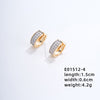 1 Pair Elegant Color Block Plating Inlay Copper Zircon Earrings