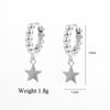 1 Pair Simple Style Cross Star Heart Shape Plating Inlay Sterling Silver Zircon White Gold Plated Rhodium Plated Drop Earrings