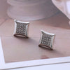 1 Pair Simple Style Commute Round Square Titanium Steel Ear Studs