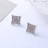 1 Pair Simple Style Commute Round Square Titanium Steel Ear Studs