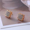 1 Pair Simple Style Commute Round Square Titanium Steel Ear Studs