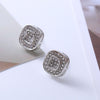 1 Pair Simple Style Commute Round Square Titanium Steel Ear Studs