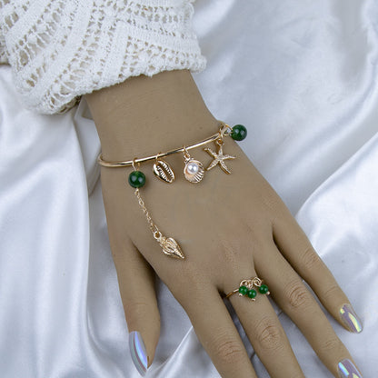 Lady Solid Color Alloy Women's Rings Bracelets