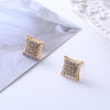 1 Pair Simple Style Commute Round Square Titanium Steel Ear Studs