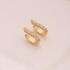 1 Pair Ig Style Luxurious Shiny Solid Color Plating Inlay Copper Zircon 18k Gold Plated Earrings