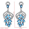 1 Pair Commute Water Droplets Plating Inlay Copper Zircon White Gold Plated Drop Earrings