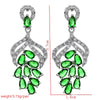 1 Pair Commute Water Droplets Plating Inlay Copper Zircon White Gold Plated Drop Earrings