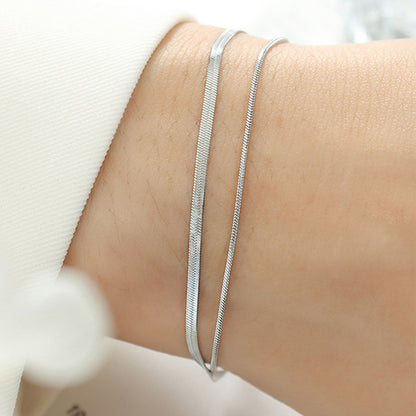 Glam Solid Color Solid Color Stainless Steel Bracelets