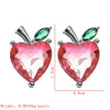 1 Pair Ig Style Heart Shape Plating Inlay Copper Zircon White Gold Plated Ear Studs