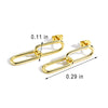 1 Pair Simple Style Oversized Commute Solid Color Plating Inlay Copper Zircon 18k Gold Plated Drop Earrings