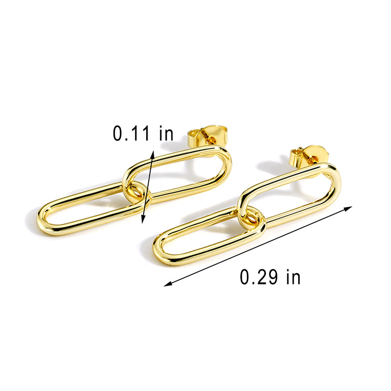 1 Pair Simple Style Oversized Commute Solid Color Plating Inlay Copper Zircon 18k Gold Plated Drop Earrings