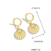 1 Pair Simple Style Oversized Commute Solid Color Plating Inlay Copper Zircon 18k Gold Plated Drop Earrings