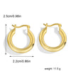 1 Pair Punk Simple Style Classic Style Solid Color Plating Copper 18k Gold Plated Hoop Earrings