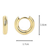 1 Pair Punk Simple Style Classic Style Solid Color Plating Copper 18k Gold Plated Hoop Earrings