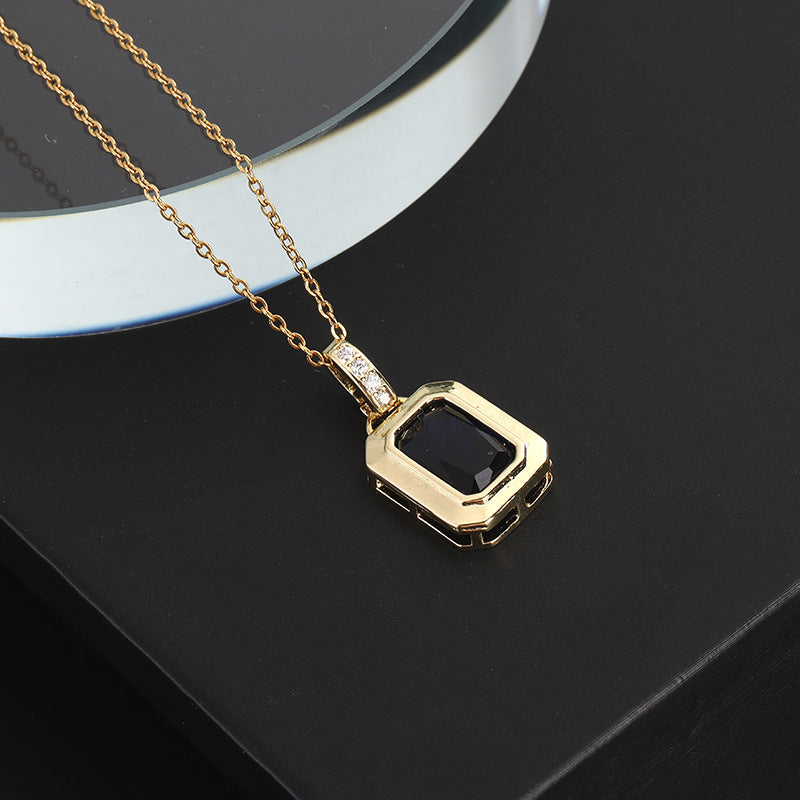 Simple Style Geometric Copper Zircon Pendant Necklace In Bulk