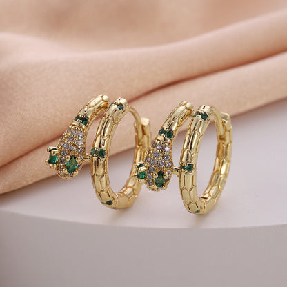 1 Pair Casual Simple Style Geometric Flower Bow Knot Plating Copper Hoop Earrings