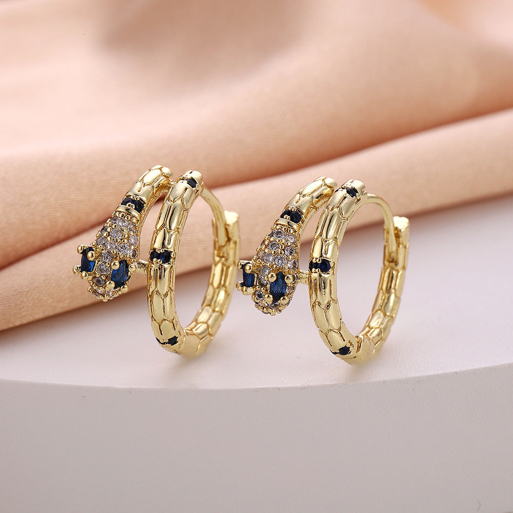 1 Pair Casual Simple Style Geometric Flower Bow Knot Plating Copper Hoop Earrings