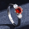 Cute Romantic Heart Shape Copper Plating Inlay Diamond Rings