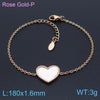 Vintage Style Lady Heart Shape Titanium Steel Plating Bracelets