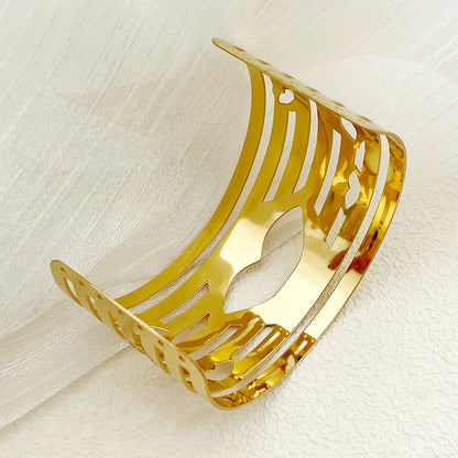 Simple Style Roman Style Lips Stainless Steel Plating Gold Plated Bangle