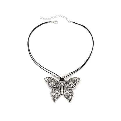 Vintage Style Butterfly Alloy Zinc Alloy Women's Pendant Necklace