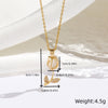 Casual Classic Style Tulip Stainless Steel Plating Inlay Rhinestones Opal Zircon Gold Plated Pendant Necklace