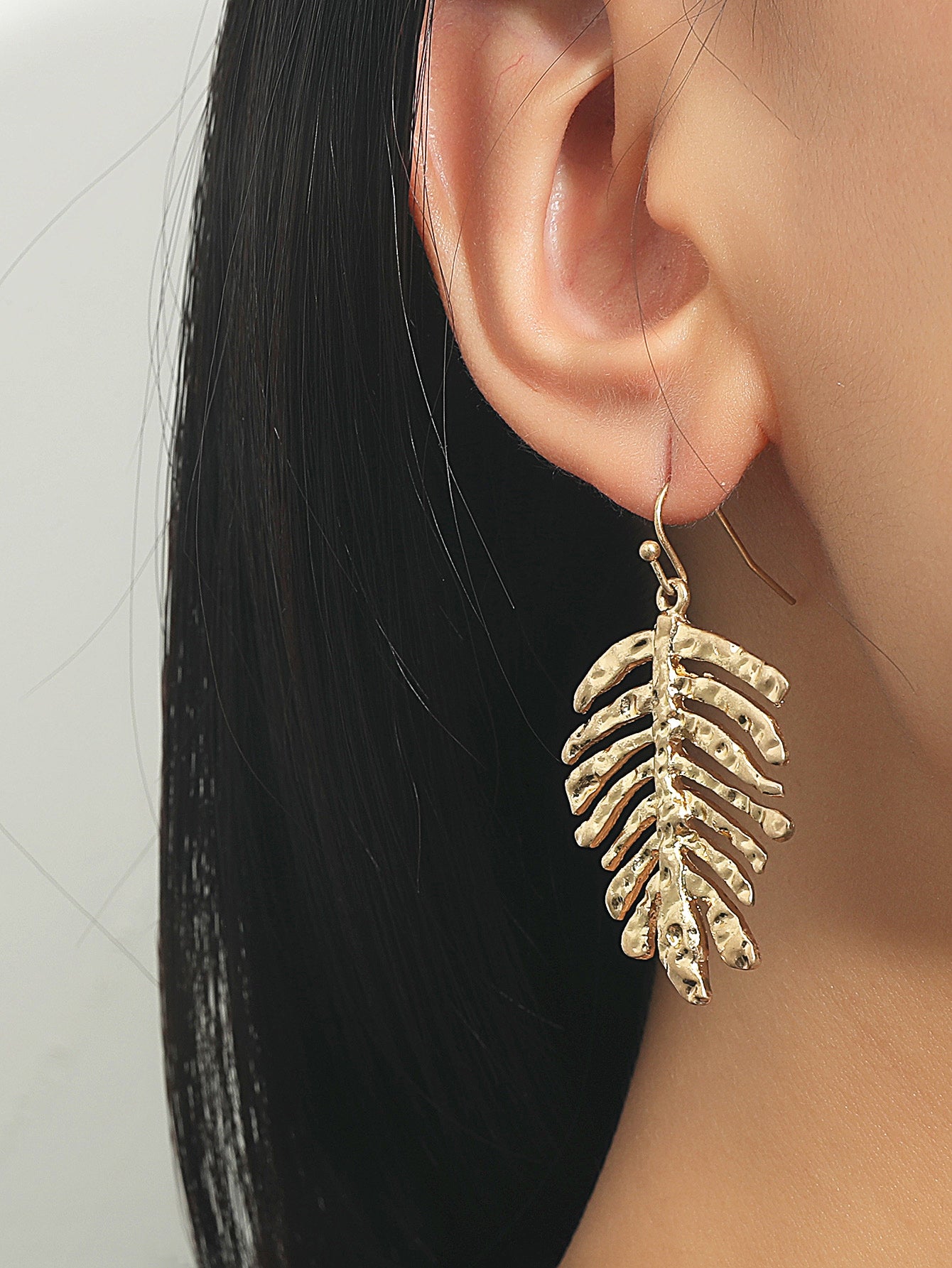 1 Pair Ig Style Simple Style Leaves Alloy Drop Earrings