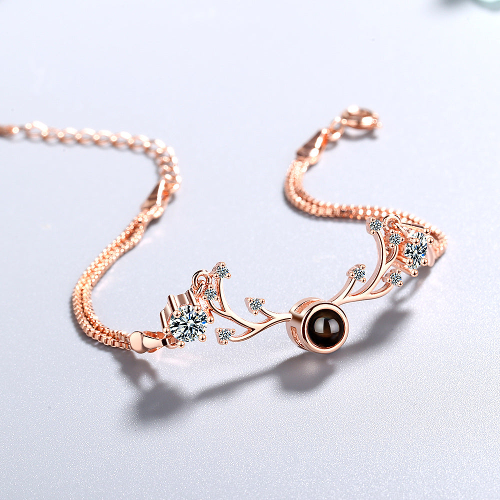 Simple Style Deer Copper Zircon Bracelets In Bulk