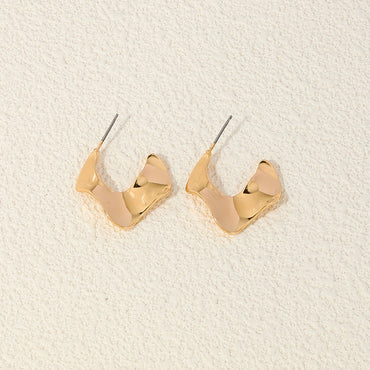 1 Piece Simple Style Commute C Shape Solid Color Plating Alloy Ear Studs