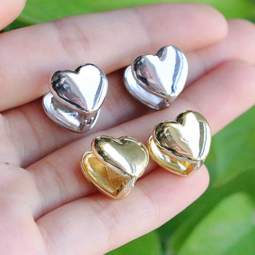 1 Pair Vintage Style Simple Style Heart Shape Plating Copper Gold Plated Silver Plated Ear Cuffs