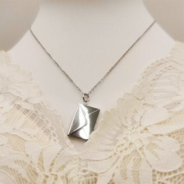 Simple Style Envelope Stainless Steel Pendant Necklace