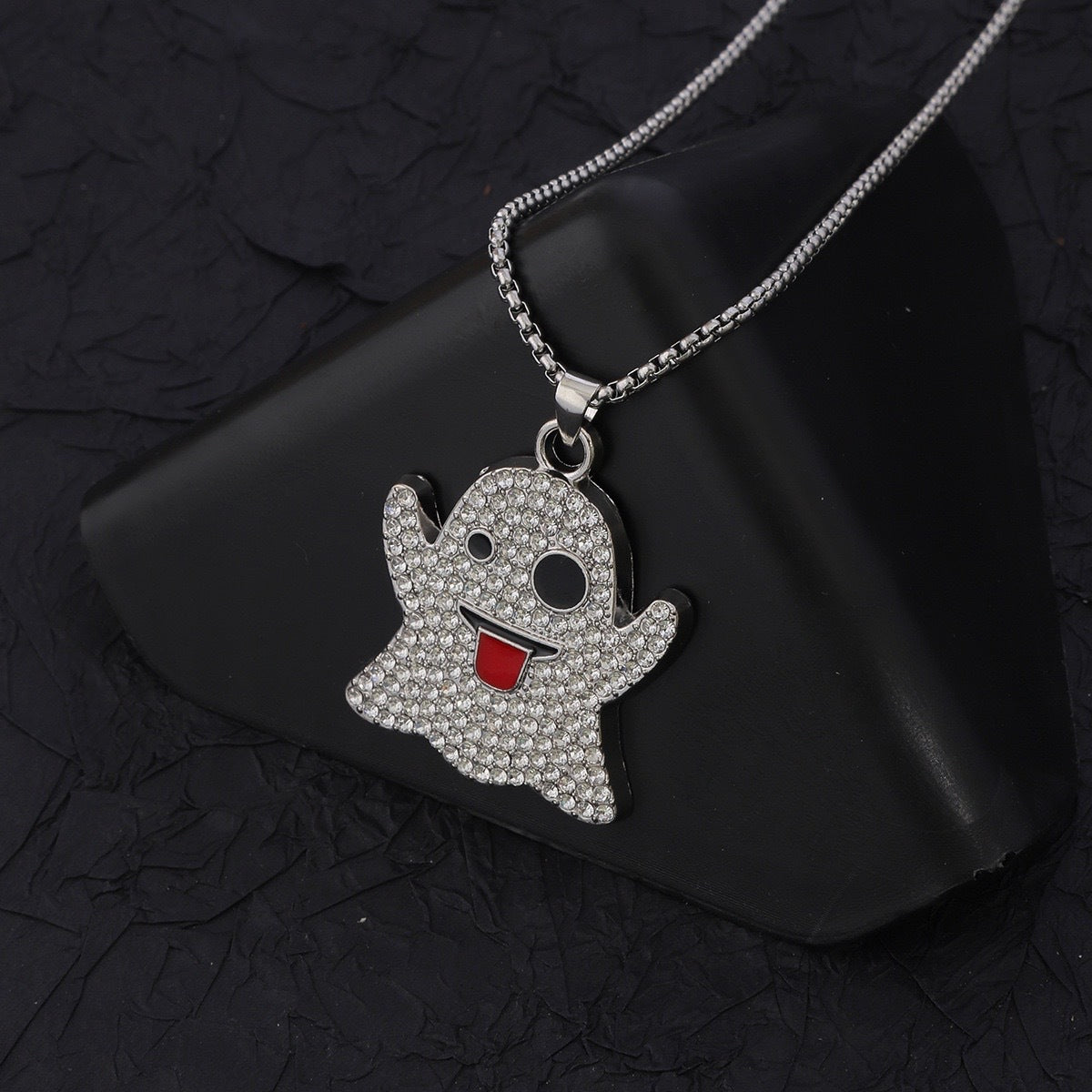 Fashion Animal Round Square Stainless Steel Alloy Inlay Rhinestones Pearl Unisex Pendant Necklace