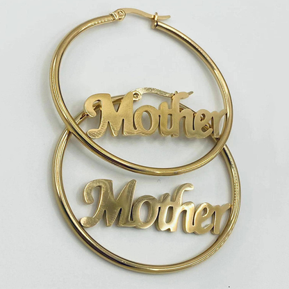 1 Pair Simple Style Round Letter Plating Hollow Out Stainless Steel 18k Gold Plated Silver Plated Earrings