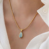 Simple Style Water Droplets Stainless Steel Necklace