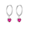 1 Pair Vintage Style Heart Shape Plating Inlay Sterling Silver Zircon Drop Earrings