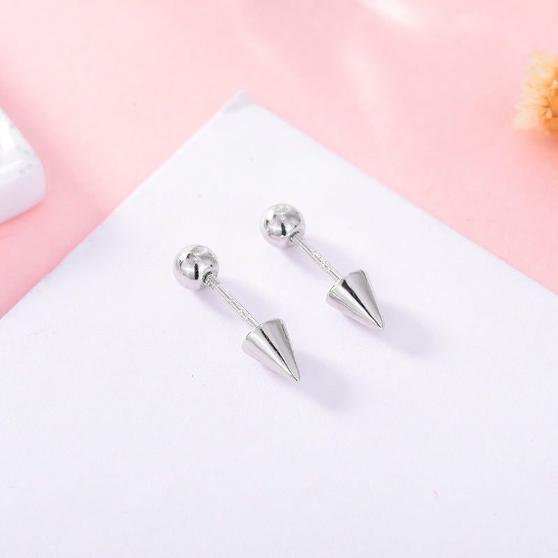 1 Pair Simple Style Geometric Plating Sterling Silver Ear Studs