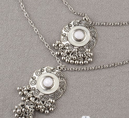 Bohemian Bell Acrylic Alloy Wholesale Double Layer Necklaces