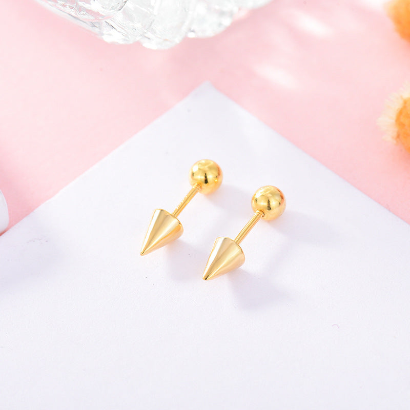 1 Pair Simple Style Geometric Plating Sterling Silver Ear Studs