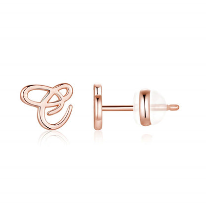 1 Pair Casual Elegant Classic Style Letter Plating Copper 14k Gold Plated Ear Studs