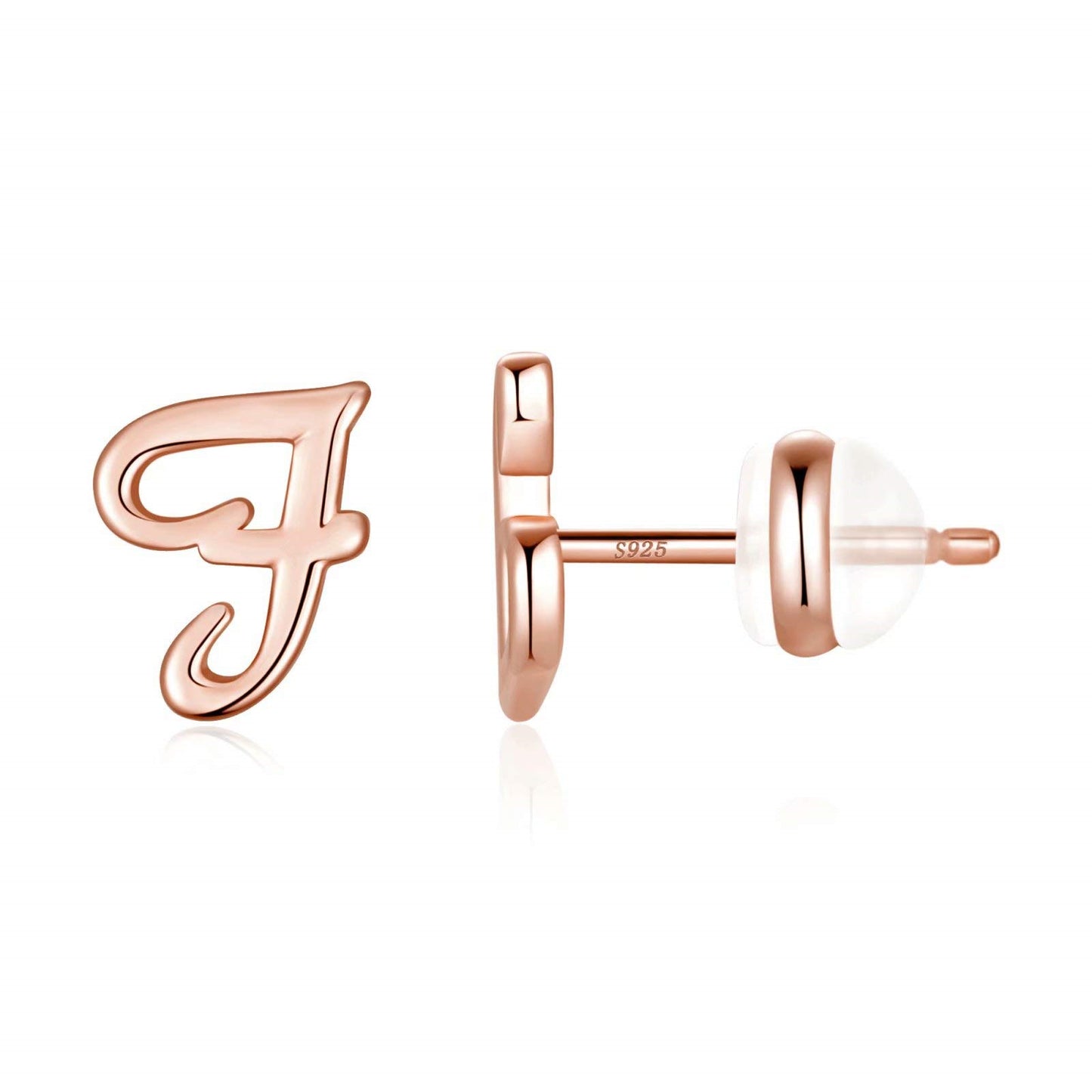 1 Pair Casual Elegant Classic Style Letter Plating Copper 14k Gold Plated Ear Studs