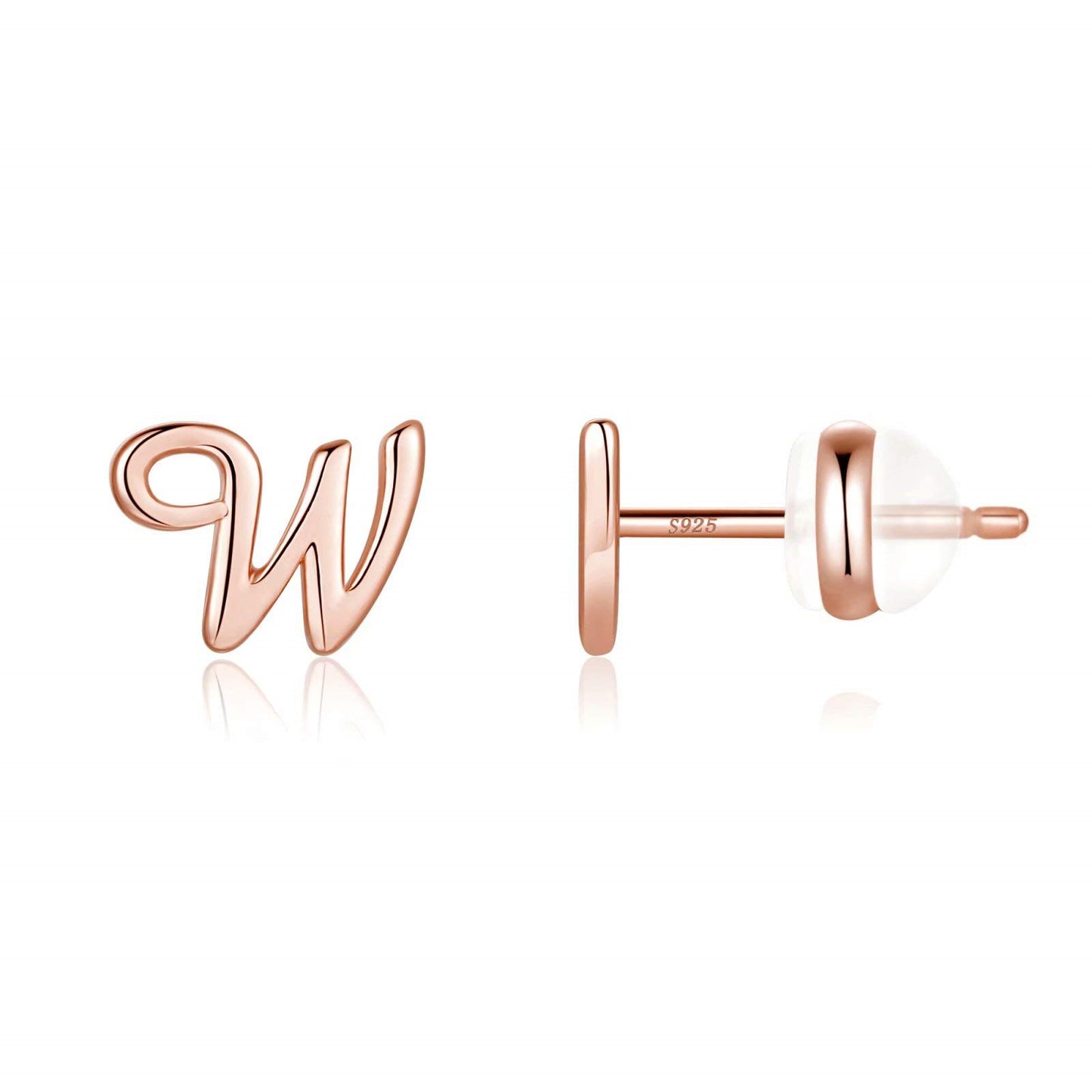 1 Pair Casual Elegant Classic Style Letter Plating Copper 14k Gold Plated Ear Studs