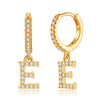 1 Pair Elegant Classic Style Letter Plating Inlay Copper Zircon 14k Gold Plated Drop Earrings