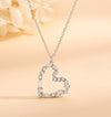 Sweet Heart Shape Sterling Silver Plating Inlay Zircon Pendant Necklace