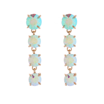 1 Pair Vacation Classic Style Solid Color Plating Inlay Alloy Glass Gold Plated Drop Earrings