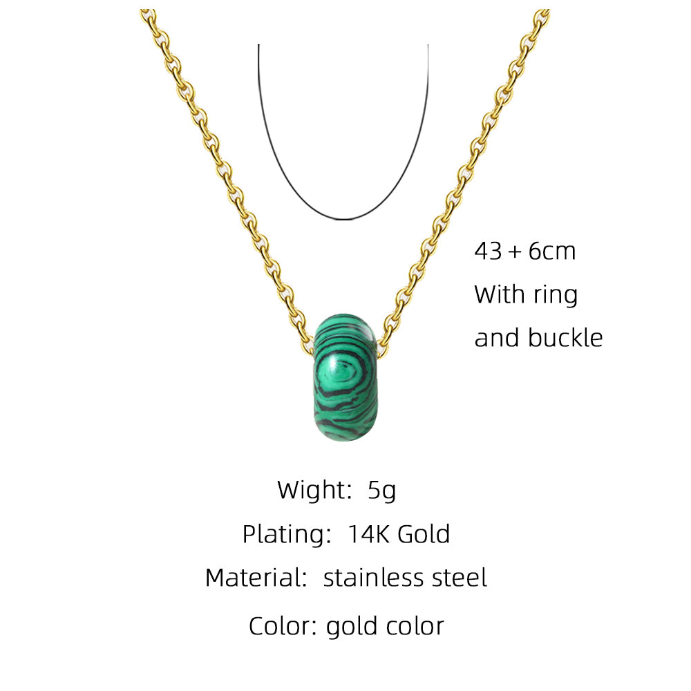 Fashion Heart Shape Stainless Steel Gold Plated Zircon Pendant Necklace