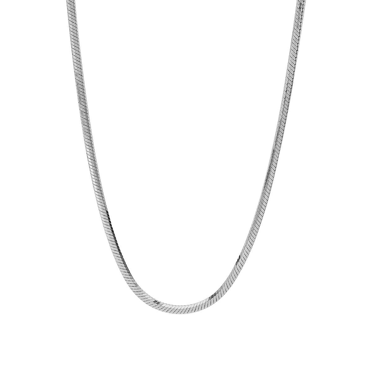 Modern Style Simple Style Solid Color Stainless Steel Long Necklace