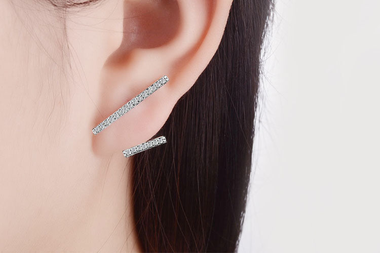 1 Pair Simple Style Geometric Plating Inlay Copper Zircon Ear Studs