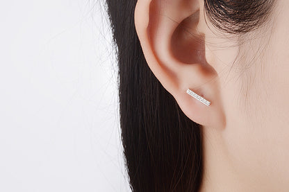 1 Pair Simple Style Geometric Plating Inlay Copper Zircon Ear Studs